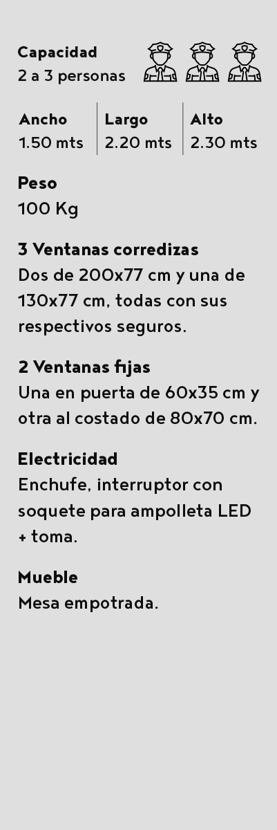 ficha tecnica caseta 150x220