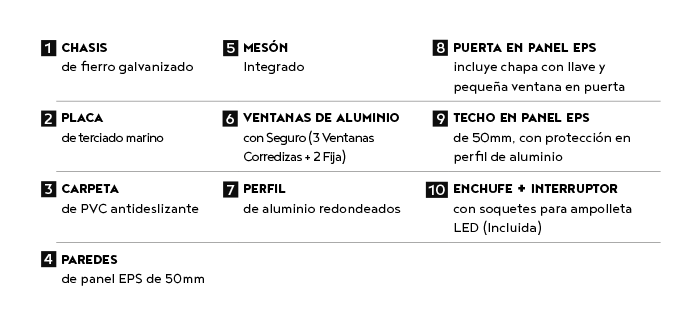 ficha tecnica caseta 270x150 3-4 personas